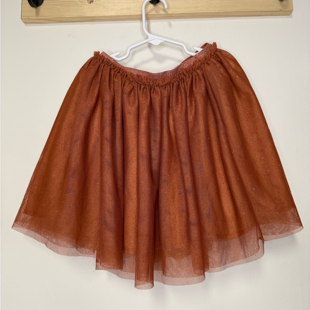 H&M girls rust tulle skirt, size 6/7